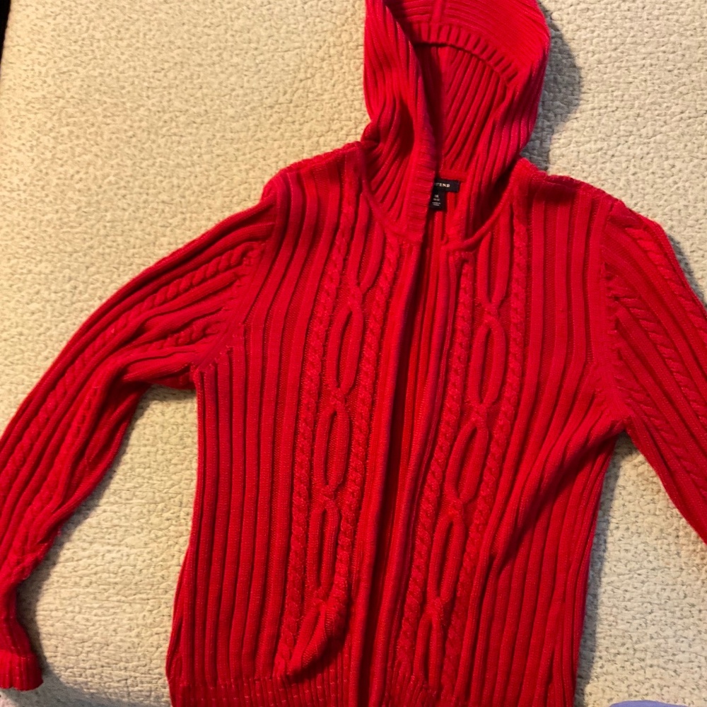 Lands’ End knitted cotton hoodie